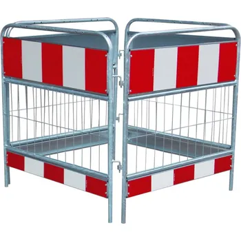 Plot Zahrazovací bariéra k šachtě, 1,60 m x 1,60 m, 2dílná, zinkovaný ocelový rám, sklopitelná