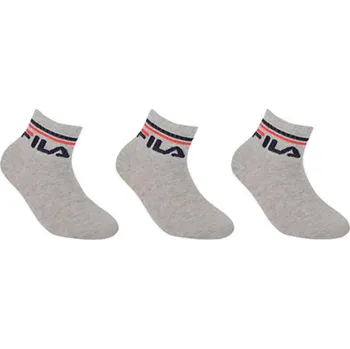 Dětské ponožky FILA Quarter 3-pack grey 31-34
