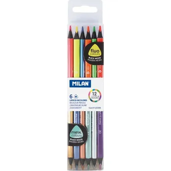Pastelka MILAN 07123306 TUŽKA COLOR FLUO-METAL,KR. 6KS