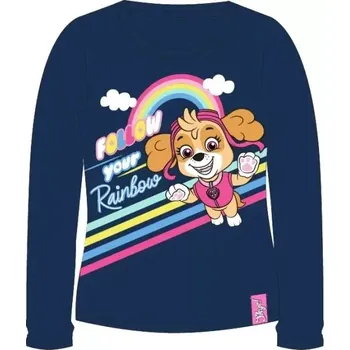 Dívčí tričko Dívčí tričko dl.r. Tlapková patrola 52022043 tmavě modré