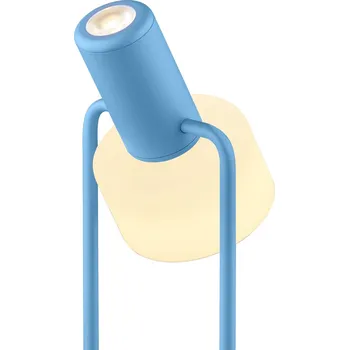 Lampička HELL Stolní lampa LED Banji, pastelově modrá, výška 37 cm, dotykový stmívač LED 10 W celkem - Doprava zdarma