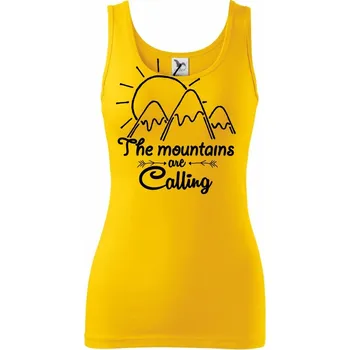 Dámské tričko The mountains are calling - Dámské tílko - M ( Žlutá )