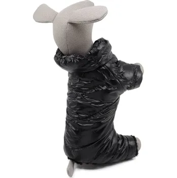 Obleček pro psa Vsepropejska Vansi zimní kombinéza pro psa s kožichem Barva: Černá, Délka zad (cm): 20, Obvod hrudníku: 25 - 28 cm