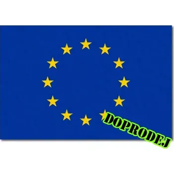 Textilní nažehlovací páska EU tištěná vlaječka filc 7,5 x 5 cm - 1 ks