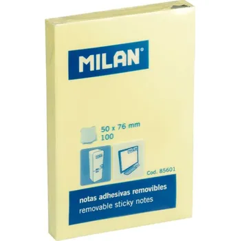 Samolepící bloček Samolepicí bloček žlutý 50x76mm Milan