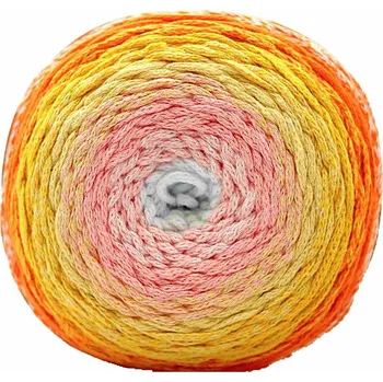 Příze Chainy Cotton Cake ReTwisst 28 variace bílá, lososová, žlutá, oranžová