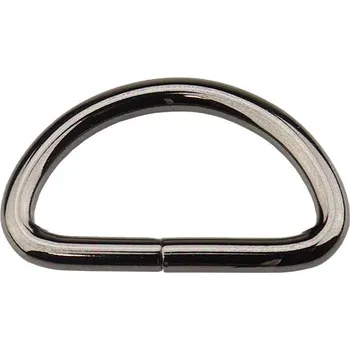 Pro Háčkování Polokroužek 32x16 mm černý nikl