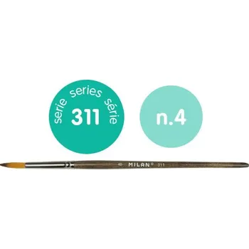 Umělecký štětec MILAN 80464 ŠTĚTEC 311 Č.4,KULATÝ,BAL.12KS