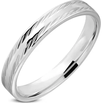 Prsten Šperky4U Ocelový prsten, šíře 4 mm, vel. 70 - velikost 70 - OPR0022-70