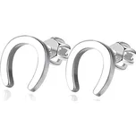 NUBIS® Stříbrné šroubovací náušnice podkova - NB-3641