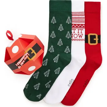 Pánské oblečení Celio Dárkové balení ponožek Santa Claus, 3ks 1154607 Barevná TU