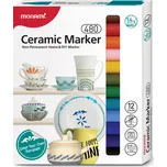 Popisovače na keramiku sada 12 barev stopa 1,4 mm MONAMI 480 sada