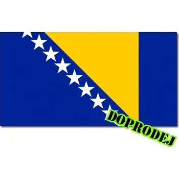 Vlajka Bosna a Hercegovina tištěná vlaječka filc 7,5 x 4 cm - 1 ks