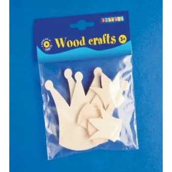 Dřevěné korunky pro dokoraci 10ks různé velikosti