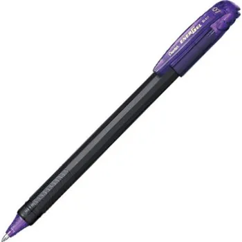 Pentel Gelové pero EnerGel černé tělo fialová náplň 0,7mm BL417