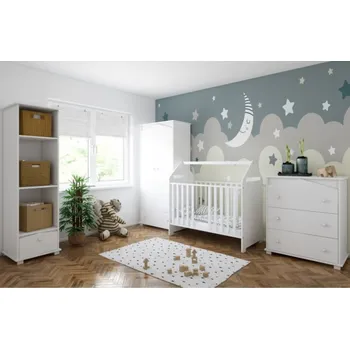 Dětská postýlka Postýlka 120/60 cm House - bílá - 2v1