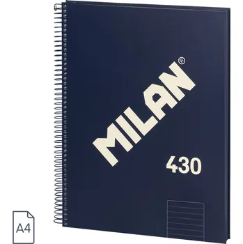 MILAN A4 spirálový sešit linkovaný 80 listů modrý série 1918