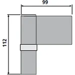 Dveřní pant KT-N 6R, 22-27mm, 160kg, RAL9465 stříbrný
