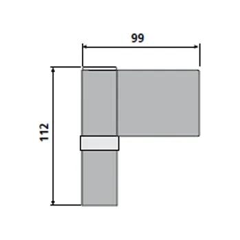 pant Dveřní pant KT-N 6R, 22-27mm, 160kg, RAL9465 stříbrný