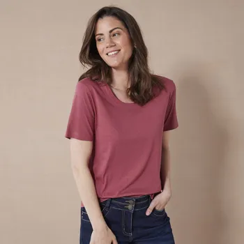 Dámské tričko Tričko s krátkými rukávy purpurová 46/48
