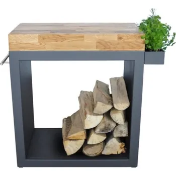 Zahradní stůl ARTISS Stůl Grafit velký 80 x 45 x 91 cm - dřevo