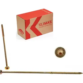 Vrut KLIMAS Wkret-met konstrukční vrut do dřeva se zápustnou hlavou KMWHT TX30 Ø6 mm 200 mm - 100 ks