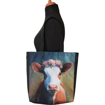 Šatoli.cz Pevná látková taška na rameno Kravička