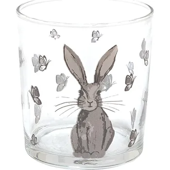 Sklenička na vodu se zajíčkem Rustic Easter Bunny - Ø 8*9 cm/ 250ml