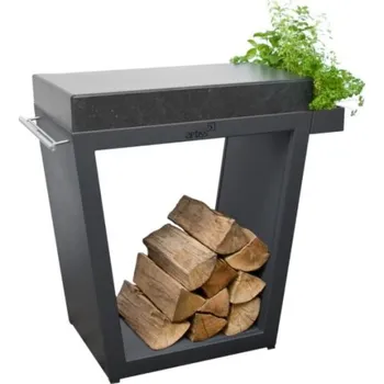 Zahradní stůl ARTISS Stůl Grafit velký zkosený 80 x 45 x 91 cm - dřevo