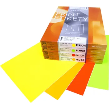 Speciální papír Etikety samolepicí fluorescentní oranžové