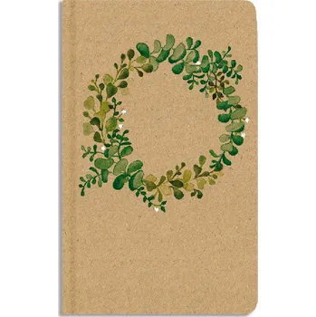 Blok Notes čistý A5 kraft Zelený věnec
