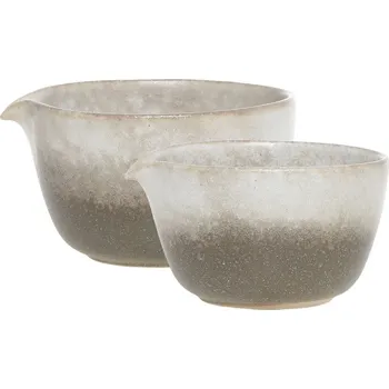 2ks béžovo-šedá miska Valence Dusty Stone - Ø 11*6/ Ø 10*5,5cm / 274ml / 155ml