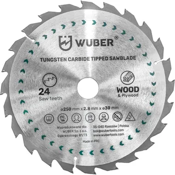 Pilový kotouč WUBER Pilový kotouč 250x2,6x30mm 24zubů W60083