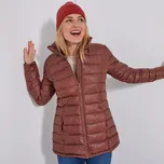 Nepromokavá prošívaná bunda na zip čokoládová 40