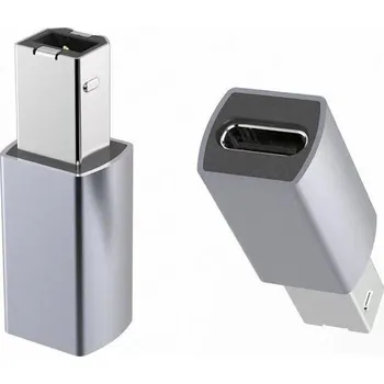 Datový kabel OEM Redukce USB C female - USB2.0 B Male hliníková KUR31-23