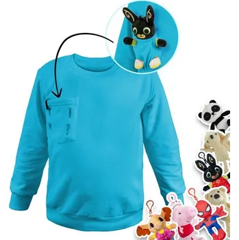 Chlapecká mikina Bontis Mikina s kapsičkou na hračku - Modrá | 116/122