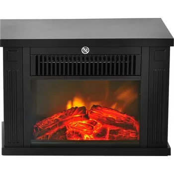 Elektrický krb LED 600/1200W | černý