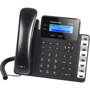 IP ústředna Telefon Grandstream GXP-1628 VoIP telefon - 2x SIP účet, HD audio, 3 prog.tl.+8 předvoleb, switch 2xLAN 1000Mbps, PoE GXP1628