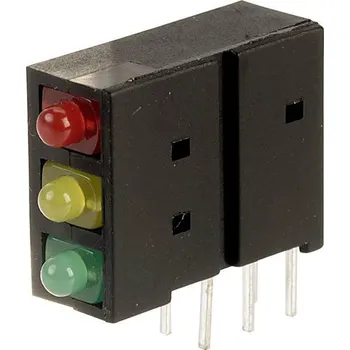 LED panel Kingbright L-4060XHA/1I1Y1GD plochá LED zelená, červená, žlutá