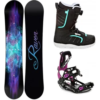 Snowboard Raven Aura snowboard + Raven Fastec FT360 black/fuchsia vázání + Raven Diva MOZ black/mint boty 155 cm + M (EU 39-42) + DÁREK + Doprava ZDARMA