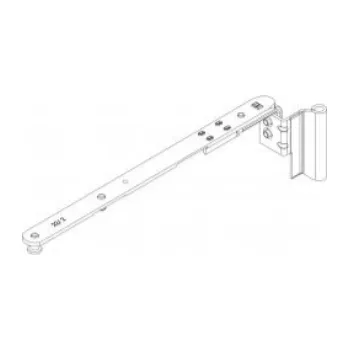 Příslušenství k oknu SCHUCO Rámové nůžky 220 Standard, levé, provedení stříbrné, pant bílý