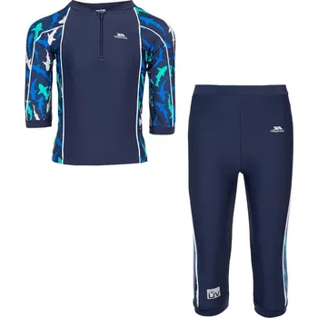 Chlapecké plavky TRESPASS Dětský plavecký set trička a prodloužených kraťasů 9 LET MODRÁ