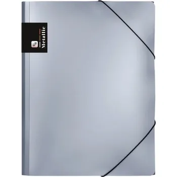 Mapa tříklopa Metallic A4 stříbrná