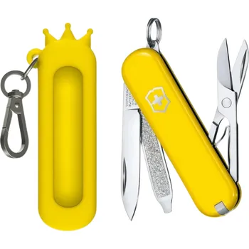 Stolování SET Kapesní nůž Victorinox Classic Colors Sunny Side a silikonové pouzdro