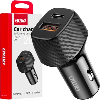 Nabíječka do auta QC+PD 20W USB-A + USB-C