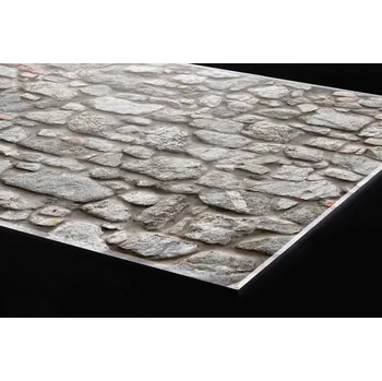 Obklad DIMEX | Plexisklo za kuchyňskou linku PGT-24060-255 | 240 x 60 cm | Stará kamenná zeď + Plexisklo za kuchyňskou linku DIMEX v rozměru 240 x 60 cm, motiv Stará kamenná zeď