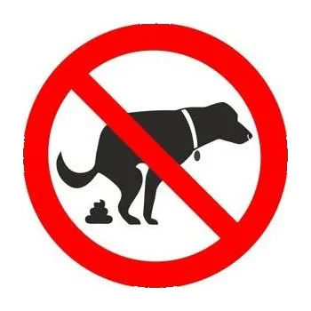 Traiva s.r.o. Zákaz venčení psů - SYMBOL Verze: Samolepka 150 x 150 mm tl. 0.1 mm - Kód: 14819