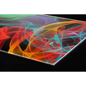 Obklad DIMEX | Plexisklo za kuchyňskou linku PGT-06040-018 | 60 cm x 40 cm | Barevné linky + Plexisklo za kuchyňskou linku DIMEX v rozměru 60 cm x 40 cm, motiv Barevné linky