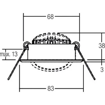 Lampička BRUMBERG Bodovka BB09 RC, ovladač kulatý, připojovací skříňka, nerezová ocel 1 x 6 W LED - Doprava zdarma