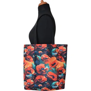 Nákupní taška Šatoli.cz Dámská látková nákupní taška Vlčí máky